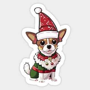 Christmas Chihuahua Dog Sticker